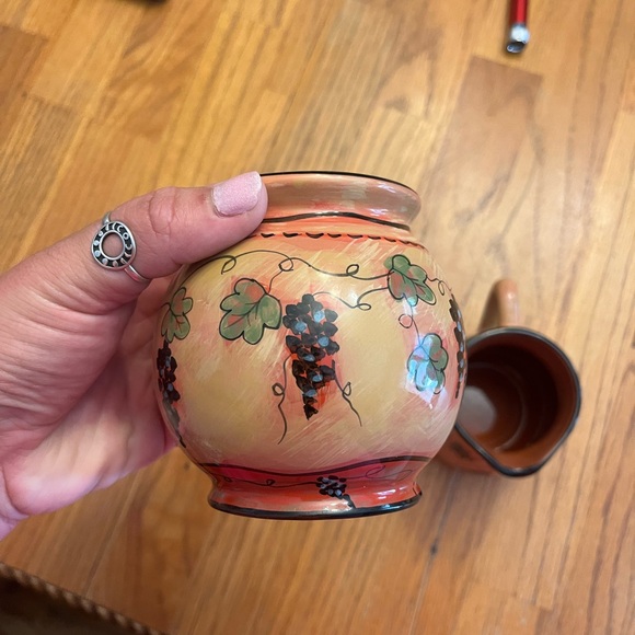 Redware Lang Sugar & Creamer Set - Picture 3 of 5